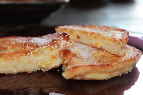 ricotta plättar med äpple